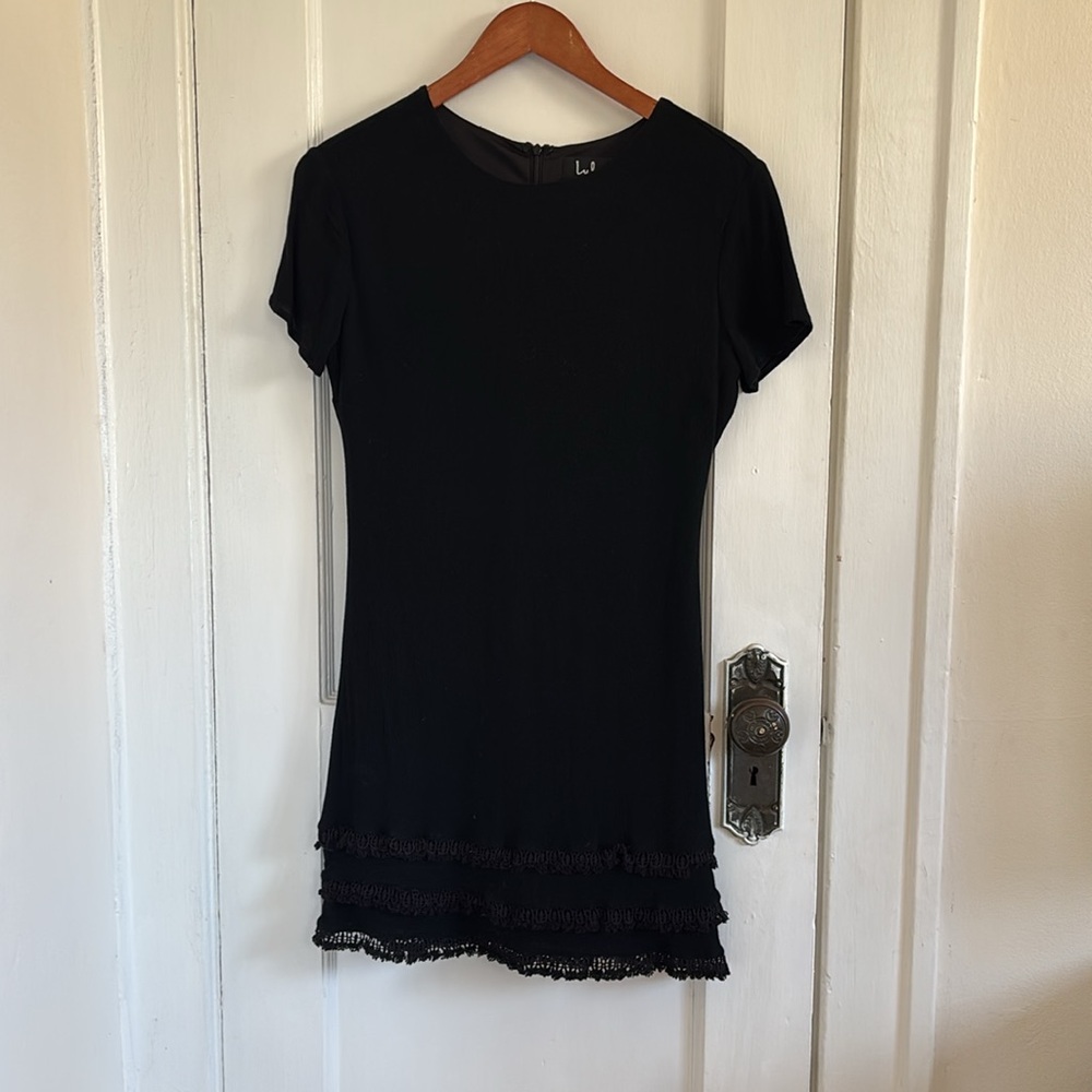 Lulus Buenos Aires Black Shift Dress - Size S